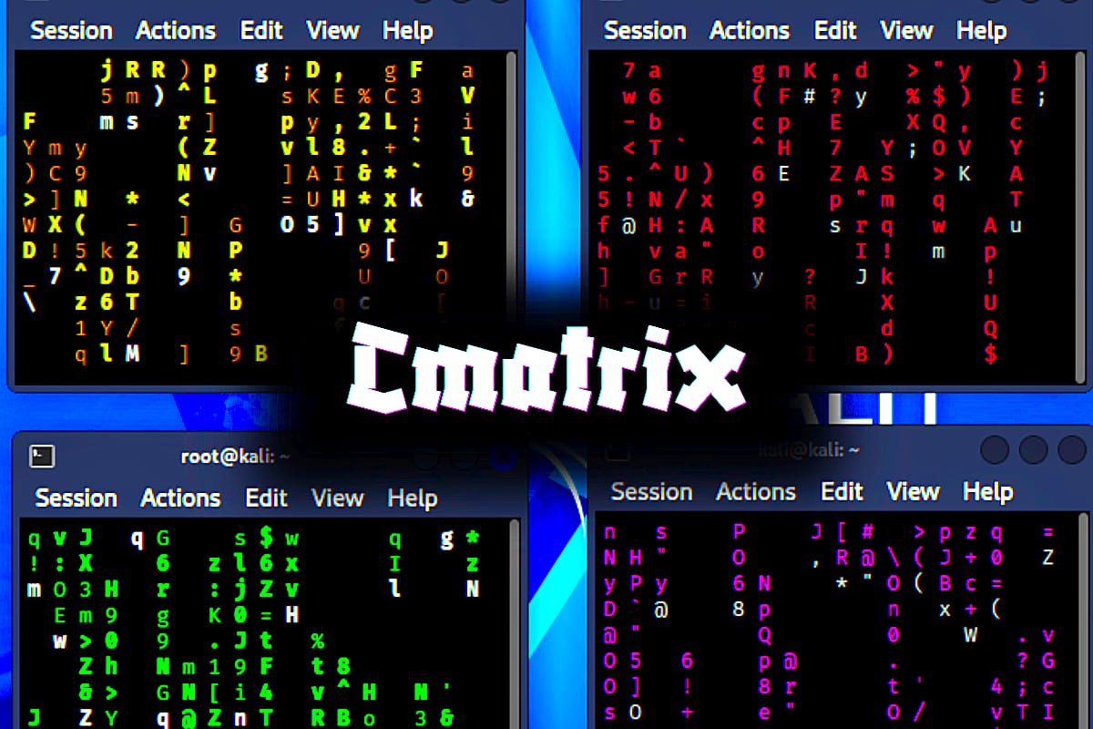 Cmatrix installation and usage commands